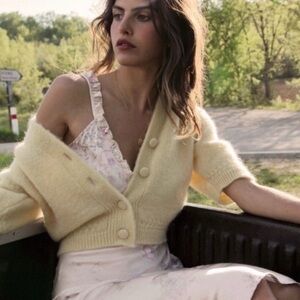 Rouje Nono Yellow Cardigan Sweater